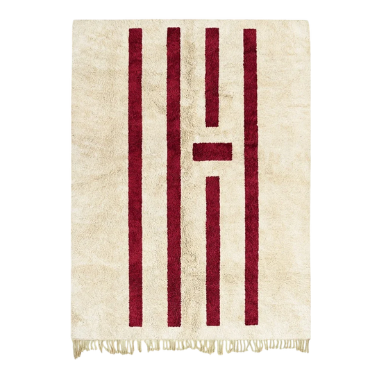 Silent Break Red Cream Rug