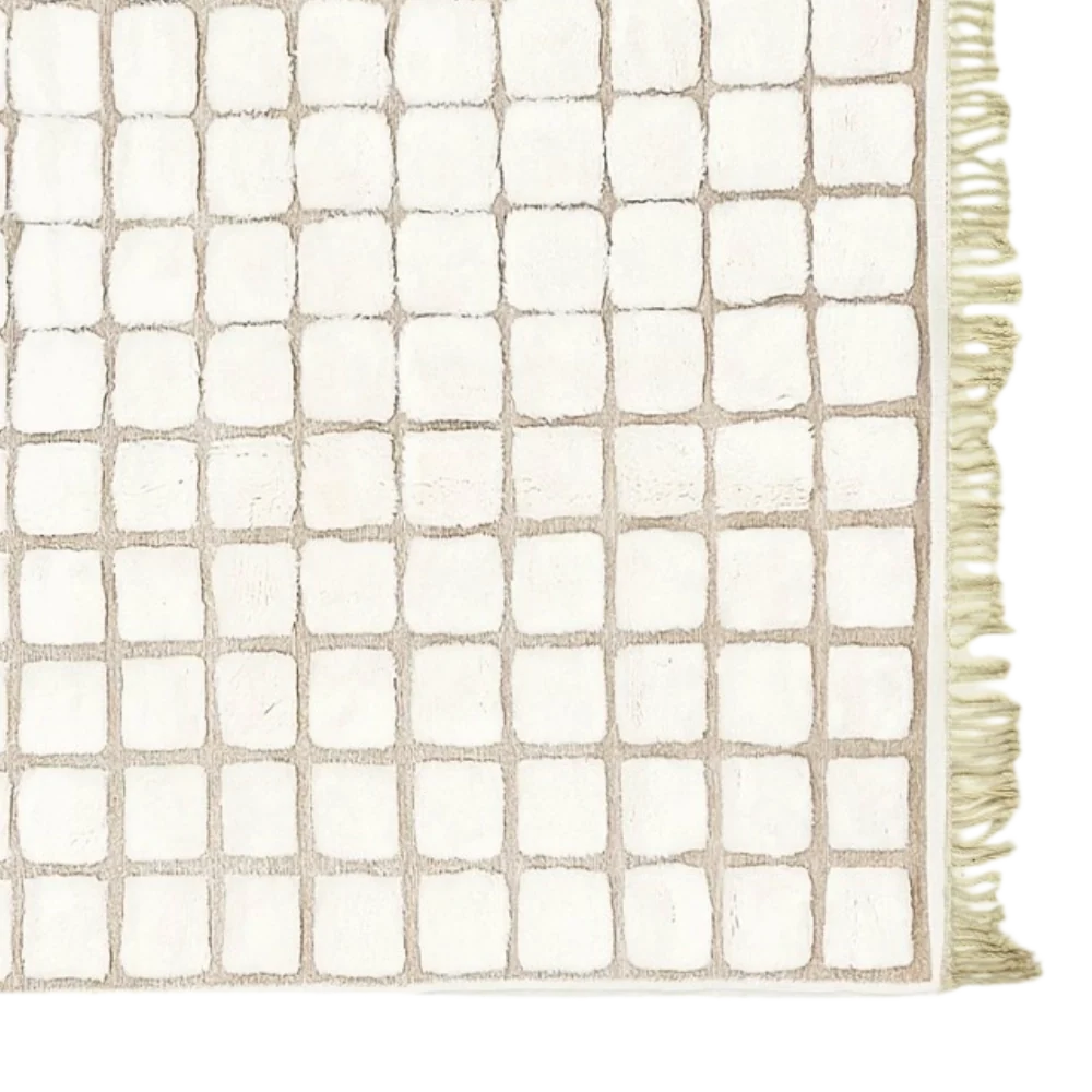 Tidli Lines – White checkered rug