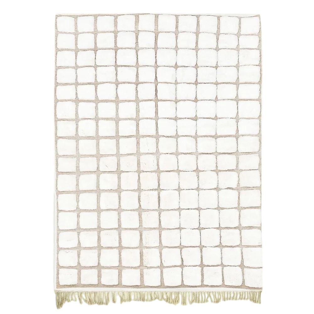 Tidli Lines – White checkered rug
