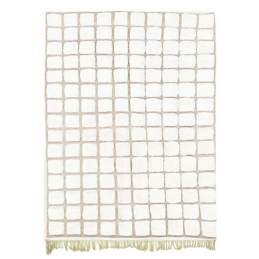 Tidli Lines – White checkered rug