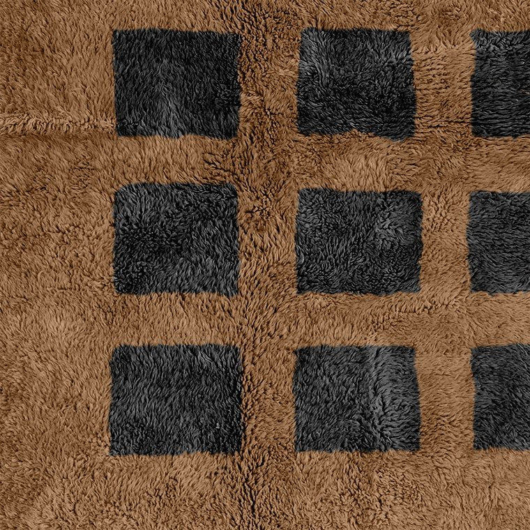 Amaynu Brown Checkered Rug
