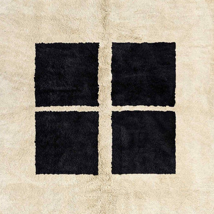 Tazewwut Beige Black Rug